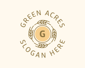 Agricultural Grain Wheat logo design