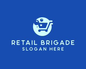 Bubble Shopping Cart logo design