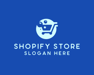 Bubble Shopping Cart logo design