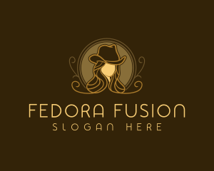 Female Hat Fashion logo design