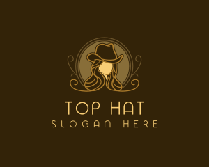 Female Hat Fashion logo design