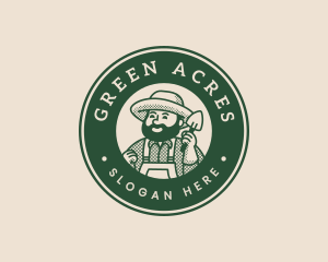 Lawn Farmer Gardener Spade logo