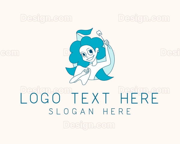 Smiling Woman Dentist Logo