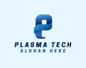 Programmer Tech Letter P logo design