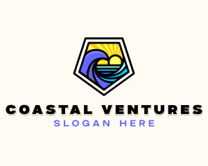 Surfing Beach Resort logo design