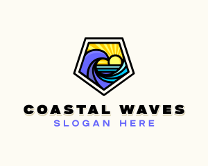 Surfing Beach Resort logo design