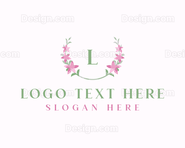 Floral Wreath Flower Logo