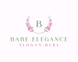 Floral Wreath Flower logo design