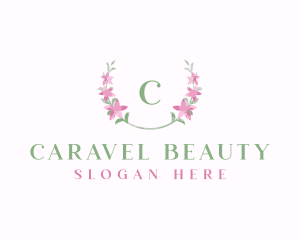 Floral Wreath Flower logo design