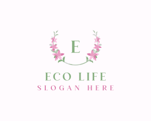 Floral Wreath Flower logo design