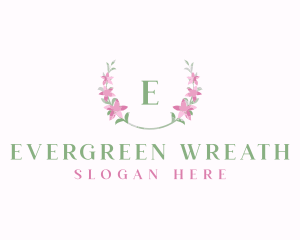 Floral Wreath Flower logo design