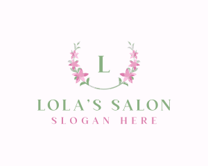 Floral Wreath Flower logo design