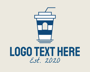 Latte - Seaside Lighthouse Coffee Cafe logo design
