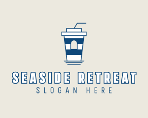 Seaside  Coffee Cafe logo design