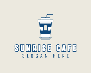 Seaside  Coffee Cafe logo design