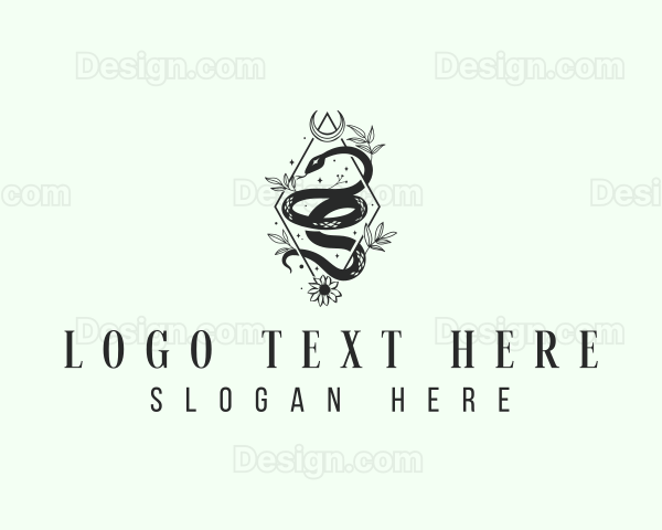 Mystical Boho Snake Logo