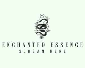 Mystical Boho Snake logo design