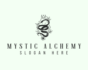 Mystical Boho Snake logo design