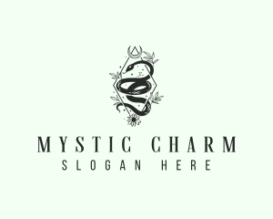 Mystical Boho Snake logo design