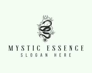 Mystical Boho Snake logo design