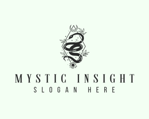 Mystical Boho Snake logo design