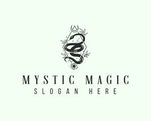 Mystical Boho Snake logo design