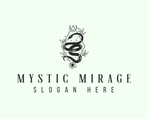 Mystical Boho Snake logo design