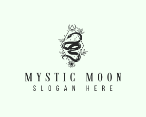 Mystical Boho Snake logo design