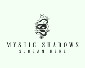 Mystical Boho Snake logo design