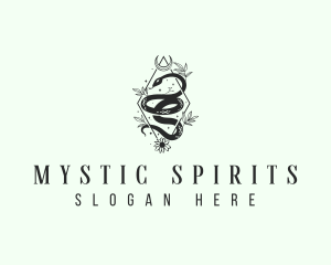 Mystical Boho Snake logo design