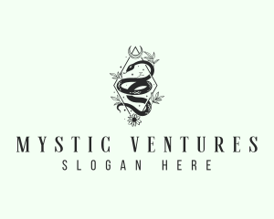 Mystical Boho Snake logo design