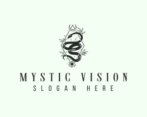 Mystical Boho Snake logo design