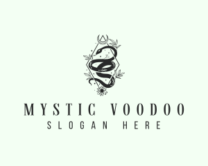 Mystical Boho Snake logo design