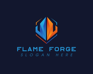 Industrial Ice Fire logo design