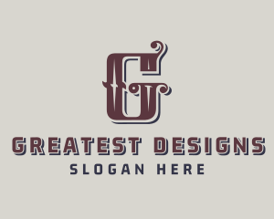 Masculine Calligraphy Bar logo design