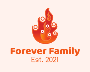 Fire Family Counseling  logo design