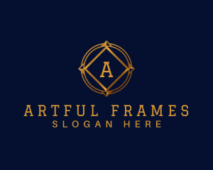 Luxe Compass Frame  logo design