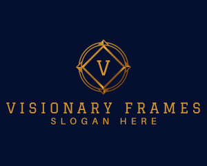 Luxe Compass Frame  logo design