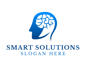 Blue Human Intelligence logo design