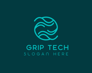 Tech Waves Cyberspace logo design