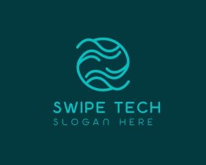 Tech Waves Cyberspace logo design