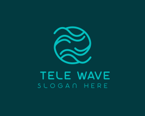 Tech Waves Cyberspace logo design