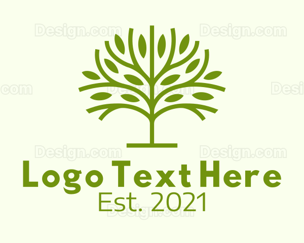 Green Branch Leaf Logo