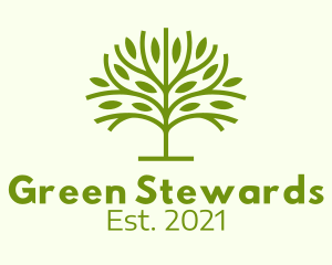 Green Branch Leaf logo design