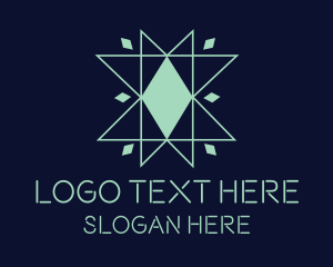 Blue Geometric Modern Star Logo