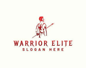 Warrior Spear Man logo design