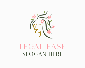 Floral Hair Beauty Logo