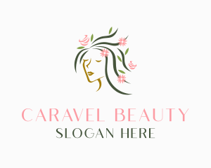 Floral Hair Beauty logo design