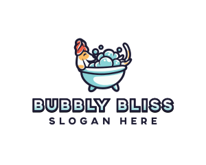 Dog Bath Grooming logo design