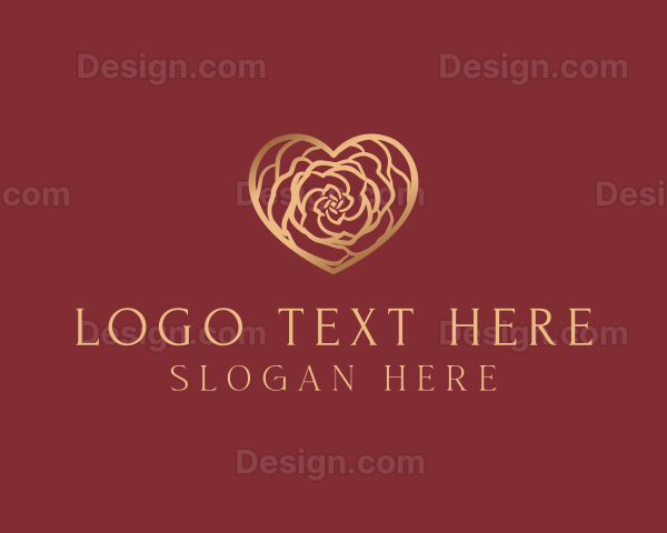 Gold Rose Heart Logo